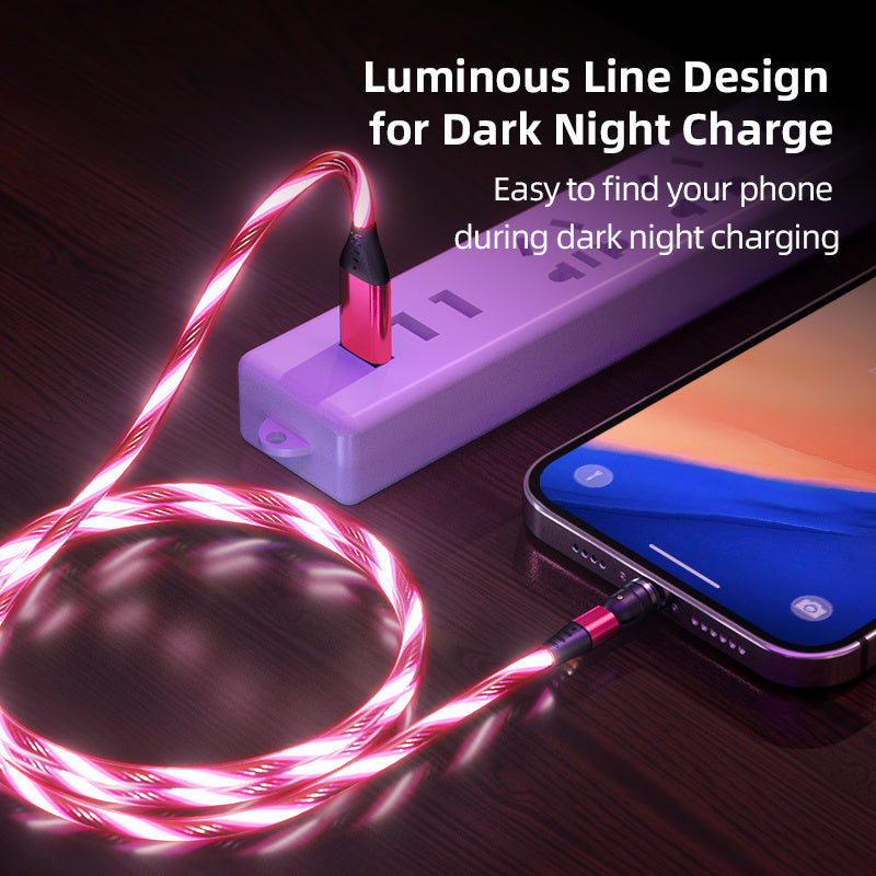 540° Magnetic Fast Charging Cable  LED USB Type C iPhone
