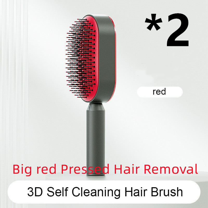 Self Cleaning Hair Brush Anti-Static Scalp Massage Comb