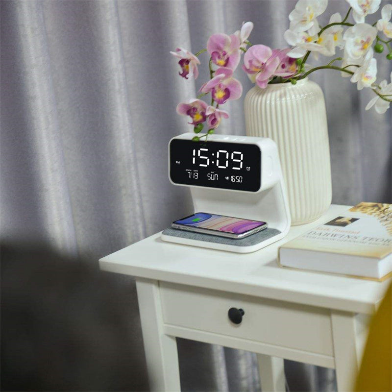 Creative Smart Bedside 3 in 1 Lamp Charger & Clock