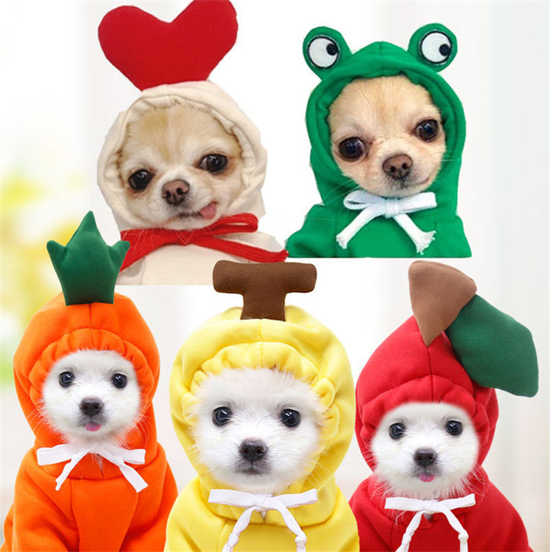 Sainishops™Cute Fruit Dog Hoodie Winter Warm Fleece Pet Clothes