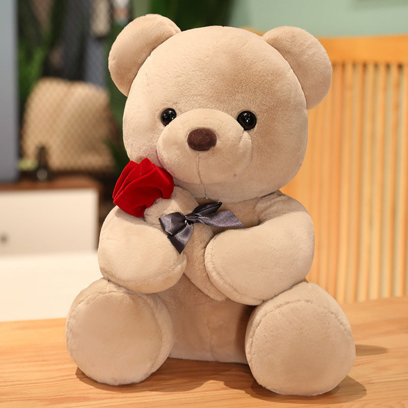 Sainishops™23 45cm New Lovely Hug Roses Teddy Bear Plush Pillow Stuffed