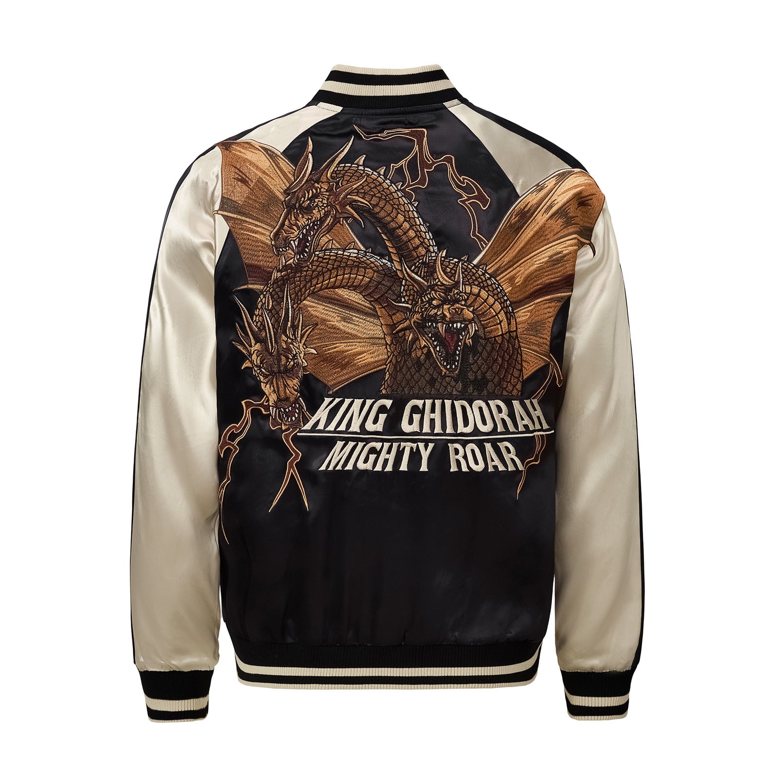 Herrenjacke im chinesischen Stil aus Polyester, locker geschnitten, bestickt