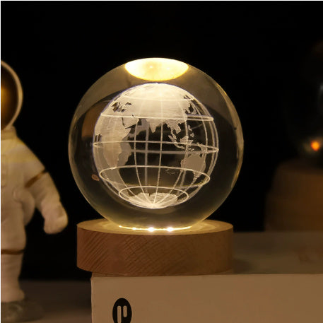 LED Night Light Galaxy Crystal Ball Table Lamp