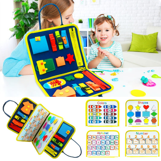 Sainishops™New Busy Book Children s Busy Board Dressing And Buttoning Learning Baby