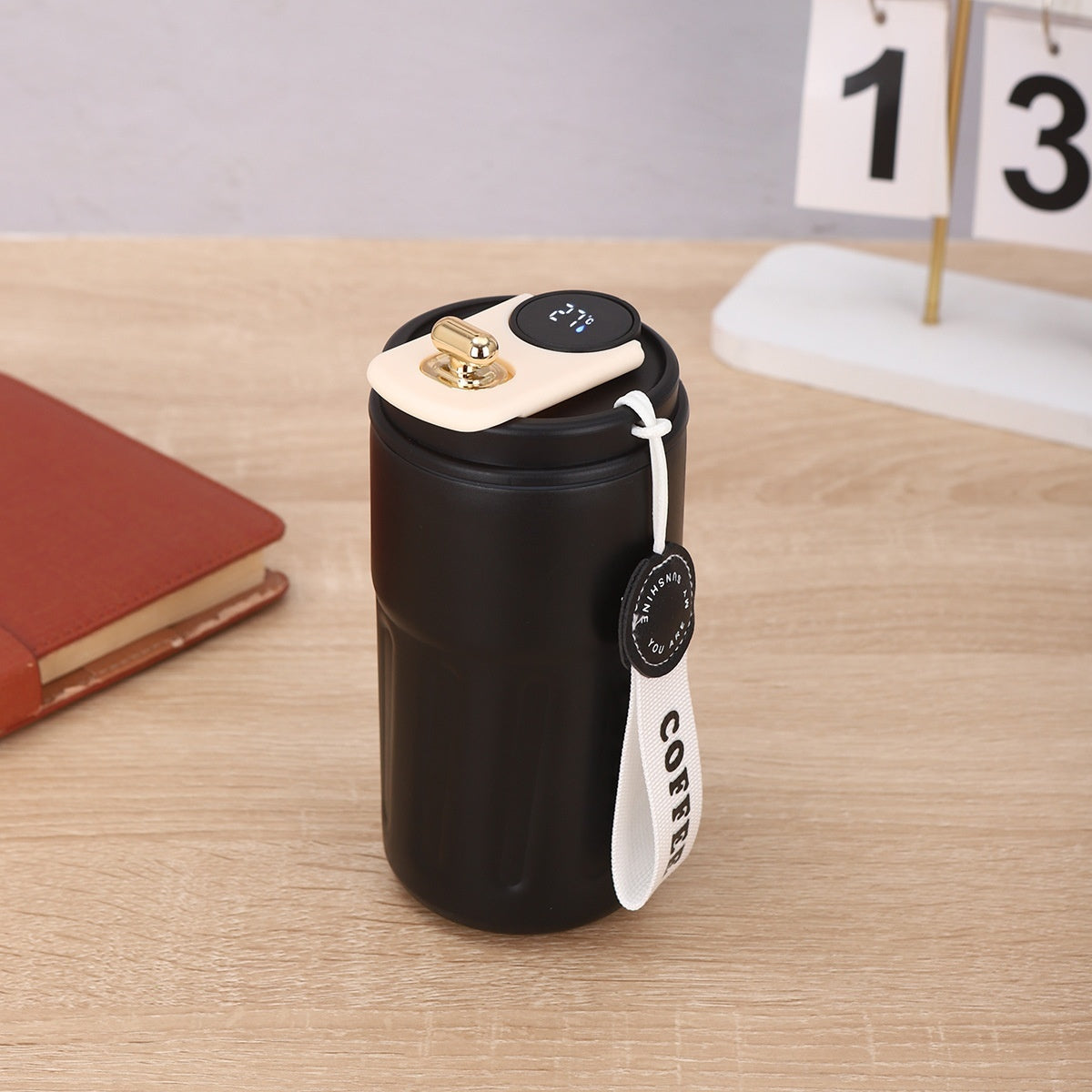 Sainishops™Smart Digital Thermal Bottle Portable Coffee Mug Stainless 450ml