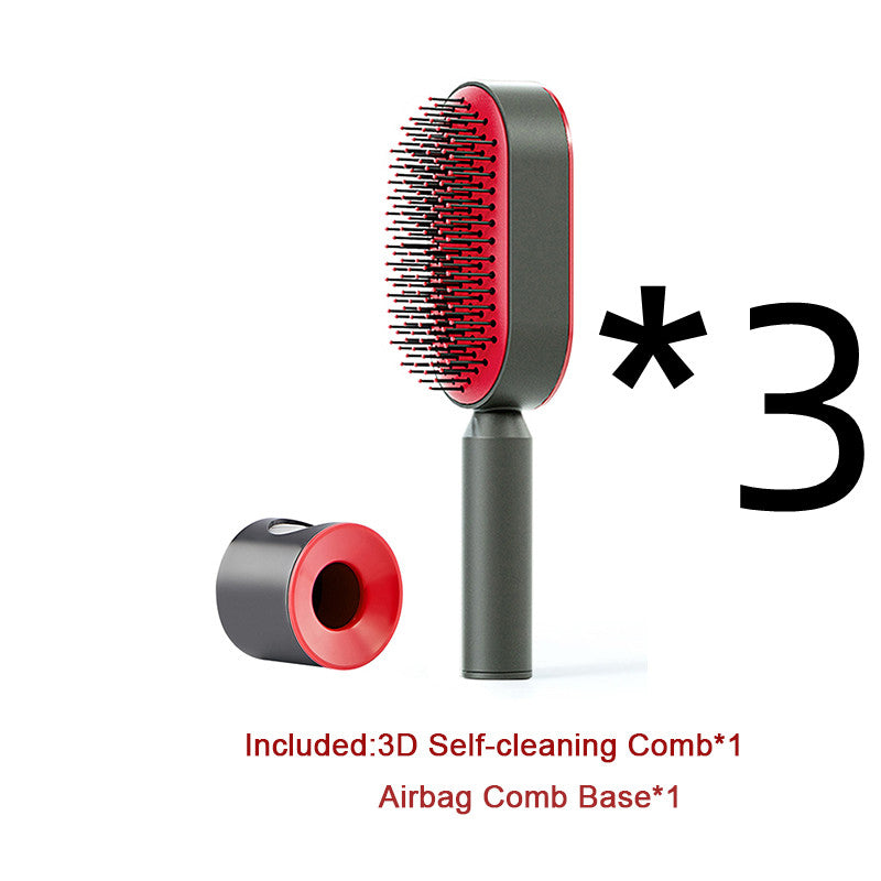 Self Cleaning Hair Brush Anti-Static Scalp Massage Comb