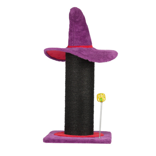 Wizard Hat Cat Scratching Post With Spring Ball Toy For Indoor Cats