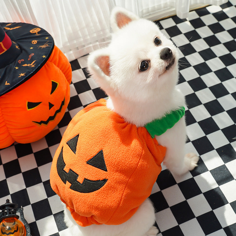 Sainishops™Halloween Pumpkin Vest For Dogs Cats Festive Pet
