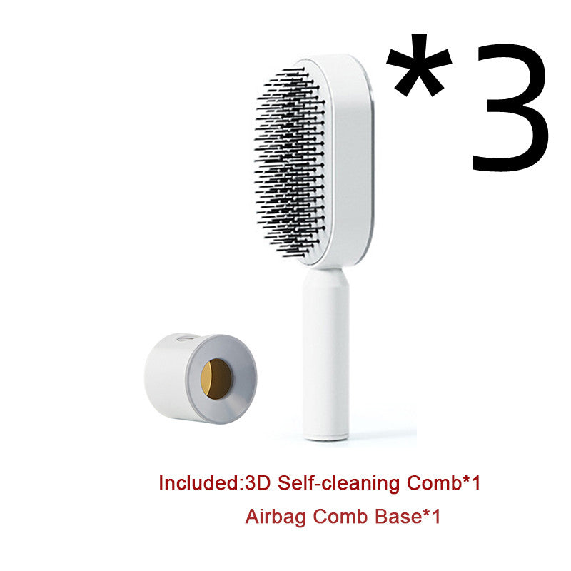 Self Cleaning Hair Brush Anti-Static Scalp Massage Comb