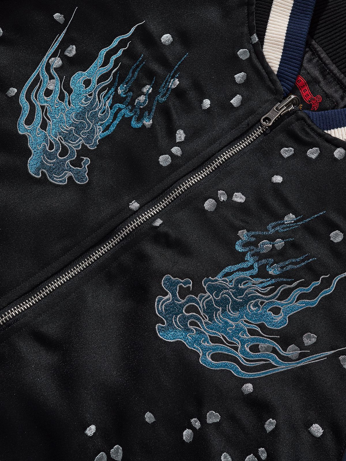 Robuste, bestickte Mighty Tiger Baseballjacke