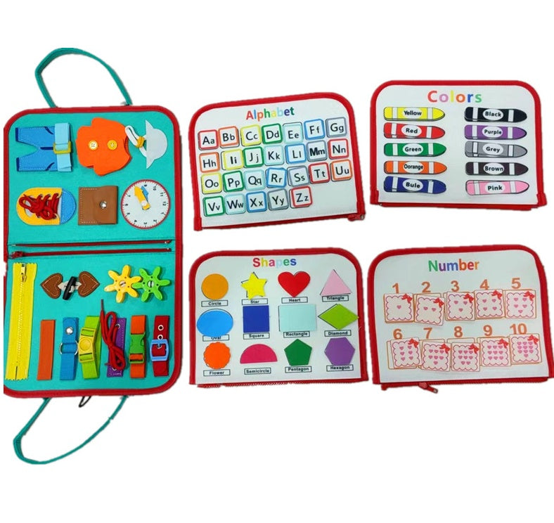 Sainishops™New Busy Book Children s Busy Board Dressing And Buttoning Learning Baby