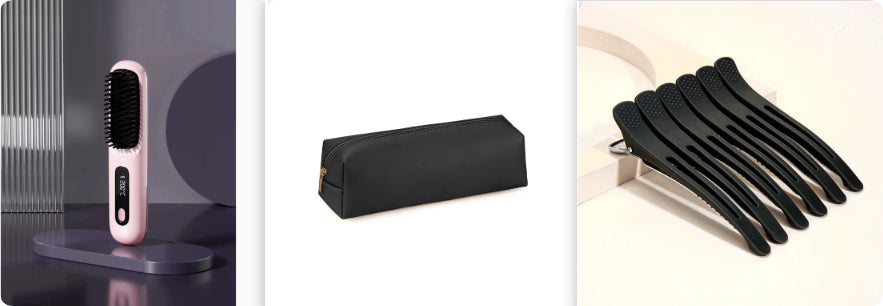 2 in 1 Wireless Hair Straightener and Curler Brush