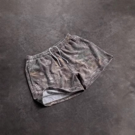 Harajuku-Shorts mit Baumzweig-Camouflage-Print