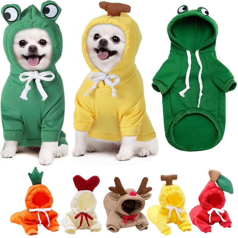 Sainishops™Cute Fruit Dog Hoodie Winter Warm Fleece Pet Clothes