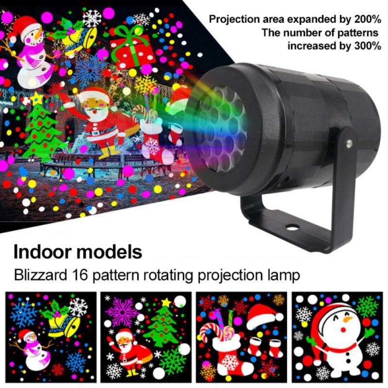 Christmas Snowflake Projector Light | LED Rotating Xmas Decor