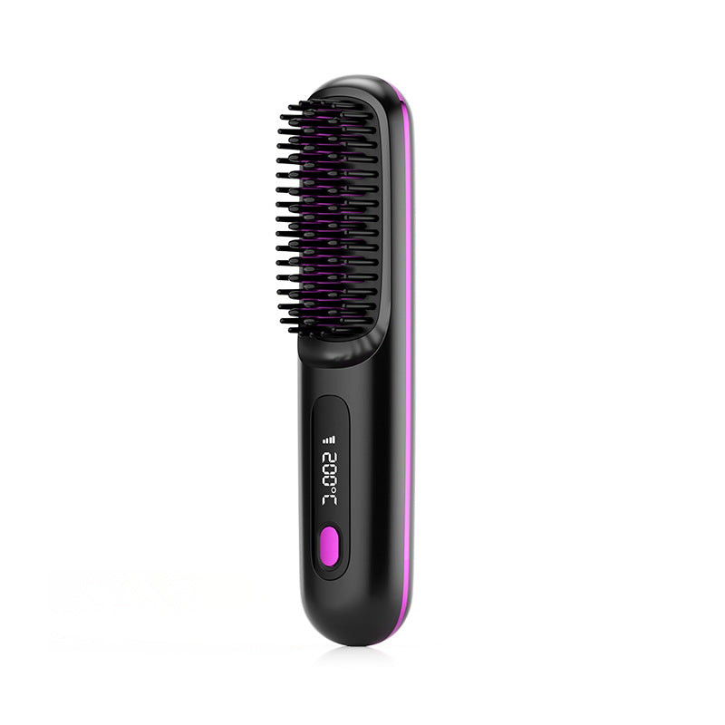 2 in 1 Wireless Hair Straightener and Curler Brush