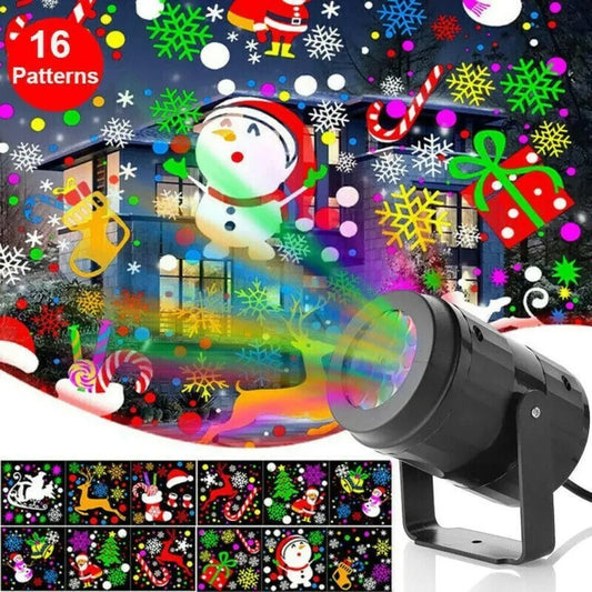Christmas Snowflake Projector Light | LED Rotating Xmas Decor