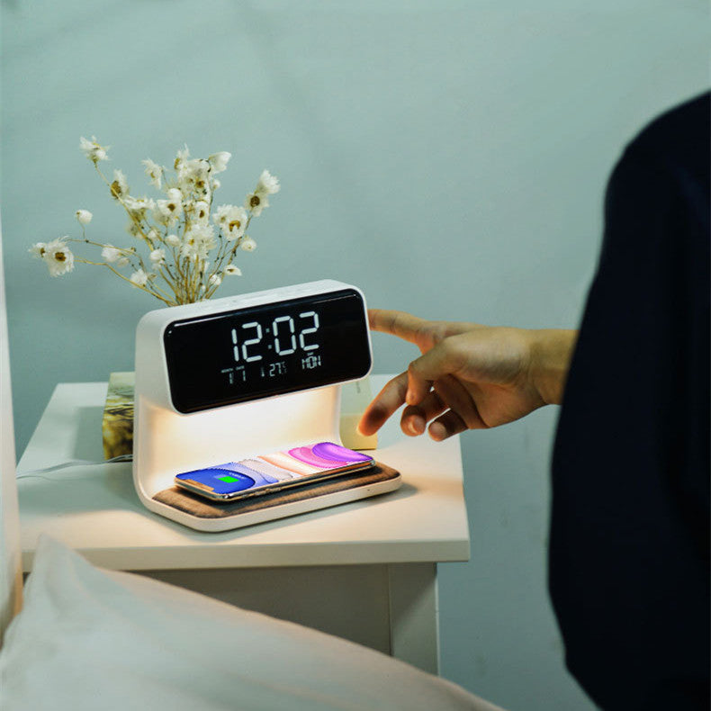 Creative Smart Bedside 3 in 1 Lamp Charger & Clock