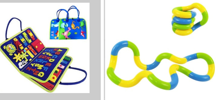 Sainishops™New Busy Book Children s Busy Board Dressing And Buttoning Learning Baby