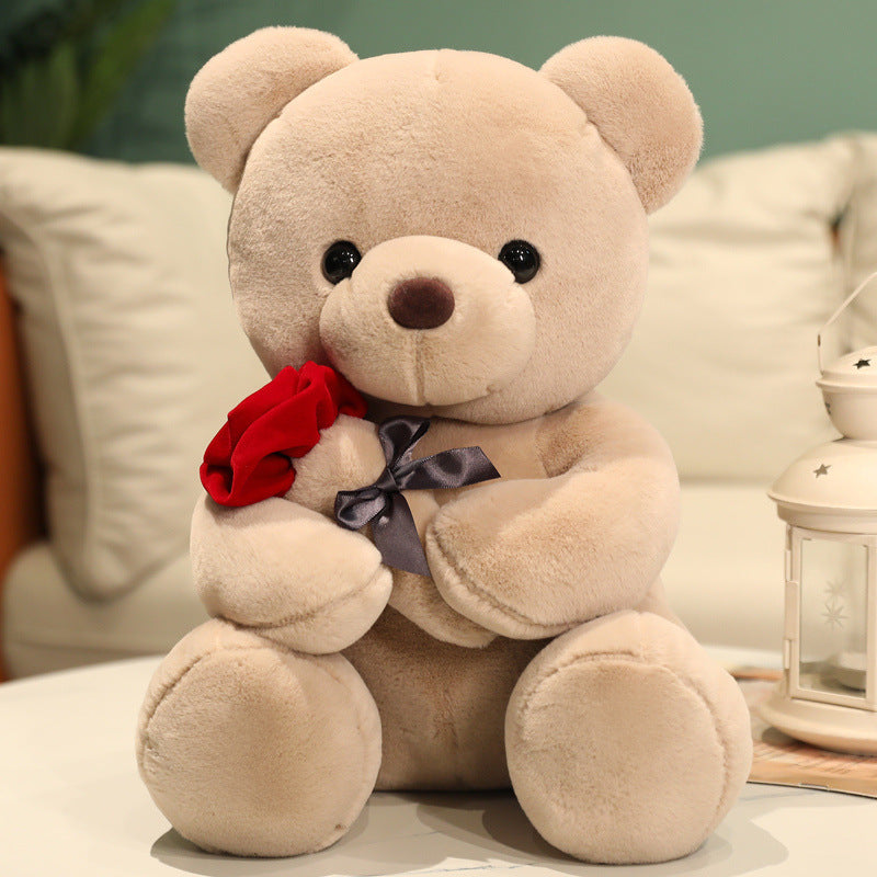 Sainishops™23 45cm New Lovely Hug Roses Teddy Bear Plush Pillow Stuffed