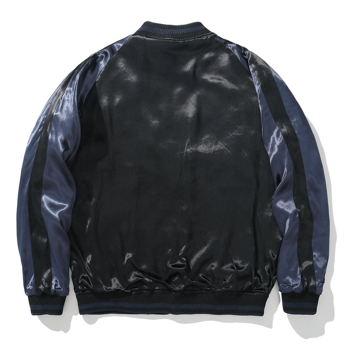 Herrenjacke im chinesischen Stil aus Polyester, locker geschnitten, bestickt